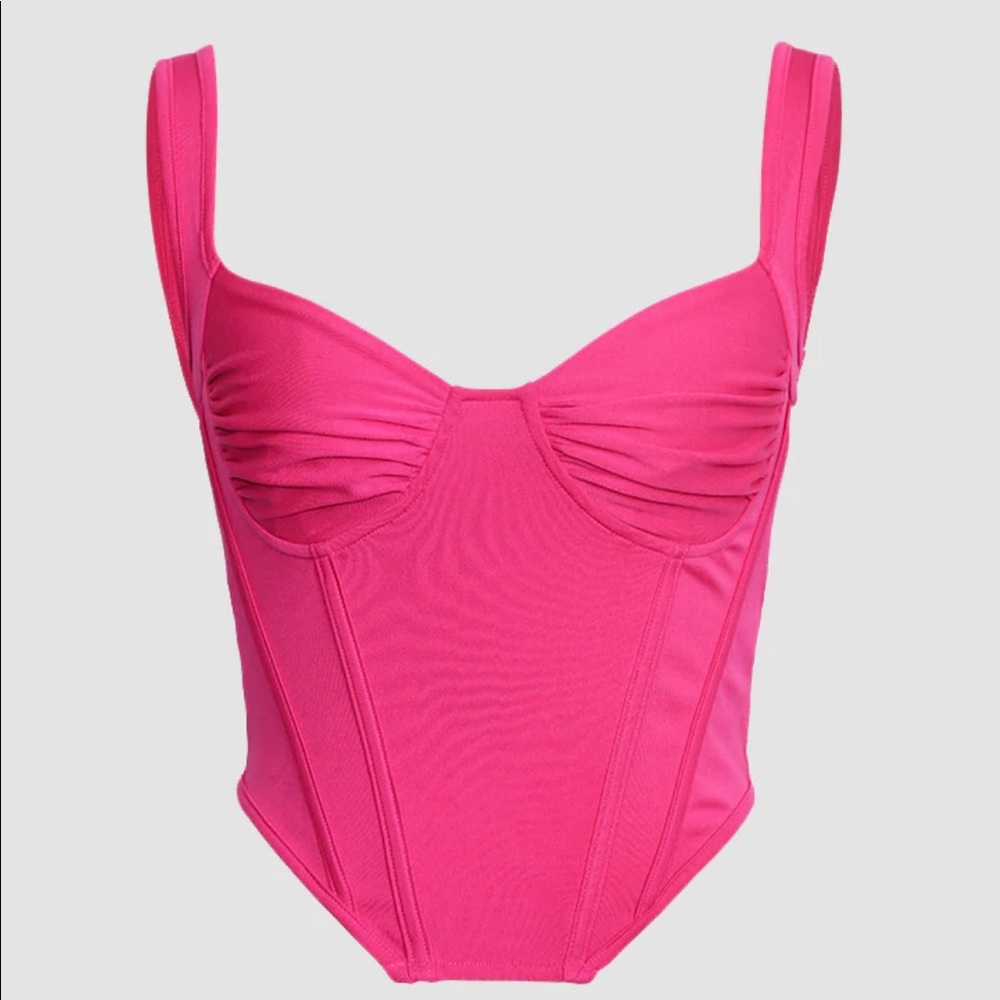 Hot Pink Bustier Cami Top